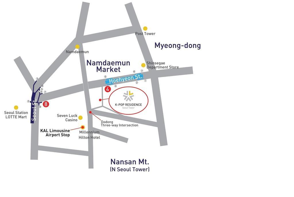 K-Pop Hotel Seoul Tower Phòng bức ảnh
